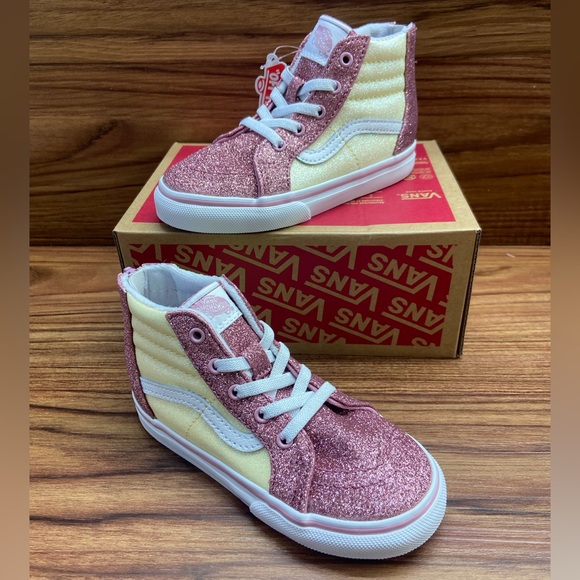 Vans Other - 🆕 Vans Sk8-Hi Zip glitter girls sneakers